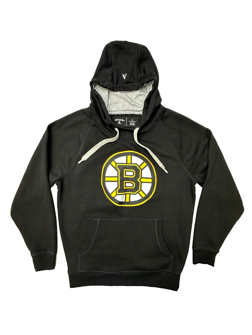 Boston Bruins Antigua NHL Pullover Hoodie Men’s Large Black Embroidered Logo
